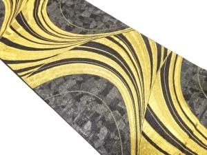 流水に箔散らし模様織り出し　振袖用袋帯